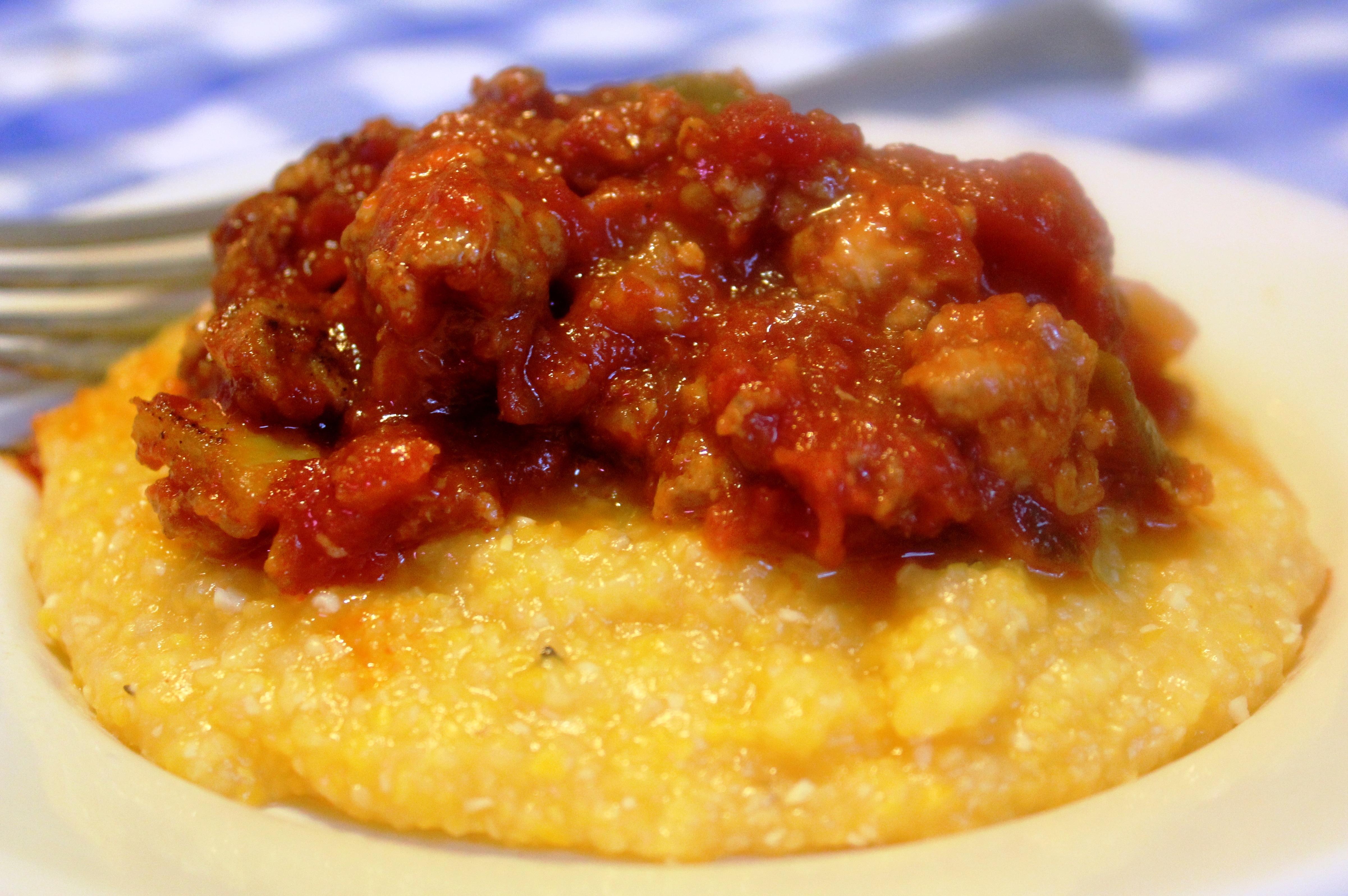 grits and red sauce