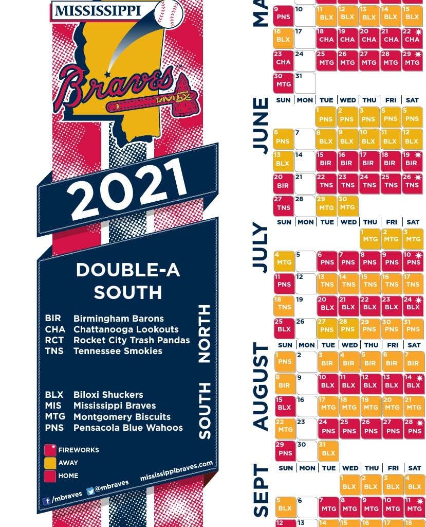 Mississippi Braves Schedule 2022 Braves, Shuckers Announce 2021 Schedules - Supertalk Mississippi
